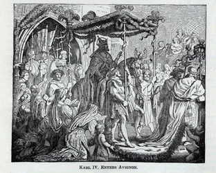 Karl IV vstupuje do Avignonu, 1882