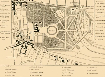 Kensington v roce 1764, c1876.