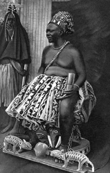 Král Basu Fondong z Kamerunu, Afrika, 1922