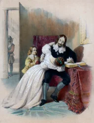 Král Karel I. 1600-1649 rozloučení se svými dětmi, 1838