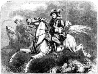 Král Jiří II. v bitvě u Dettingenu, 1743