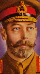 Král Jiří V. v polních šatech během první světové války, c1914-c1918 1935