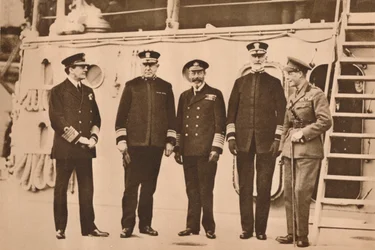 Král Jiří V. na návštěvě flotily, listopad 1917 1935