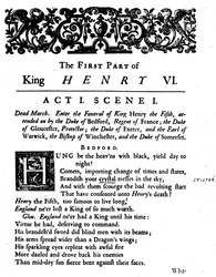 Král Jindřich VI. 1. dějství. 1. scéna, c1723, 1946