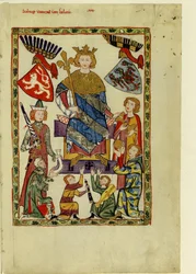 Český král Václav II. z Codexu Manesse z let 1305 až 1340