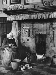 Kuchyně a obývací pokoj v jednom, Twente, Nizozemsko, c1934