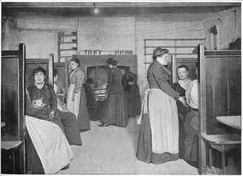 Kuchyně v jediné ženské ubytovně, Spitalfields, Londýn, c1903 1903