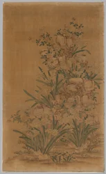 Panel Ko Ssu: Skály a narcis, 1700 - 1800.