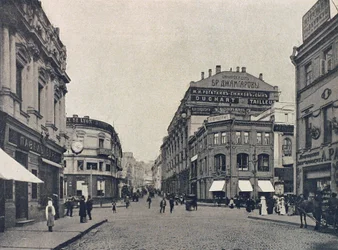 Most kovářů Kuznetsky Most, Moskva, Rusko, 1912