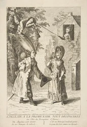 Angličan na promenádě docela zmatený, 1720-75.