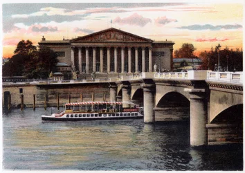 La Chambre des Deputes a Pont de la Concorde, Paříž, c1900