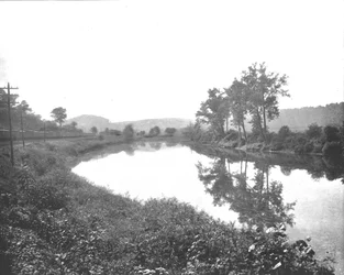 La Colle při pohledu na západ, Pennsylvania Railroad, USA, c1900.