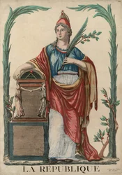 Alegorická postava Francouzské republiky La République, 1793.