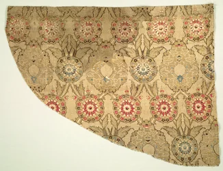 Lampy s dvojitým ogiválním květinovým vzorem na kostkovaném podkladu, 1550-1575.