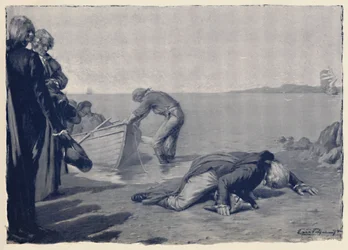 Přistání Paoli na korsické půdě, konec 18. století, 1896