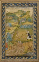 Layla a Majnun, dynastie Mughalů, 17. století.
