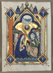 List vyříznutý ze žaltáře: Letnice, c. 1260.