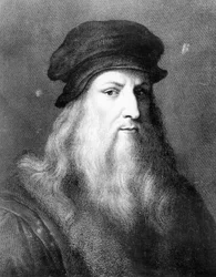 Leonardo da Vinci , italský umělec, inženýr, vědec a vynálezce, 1864