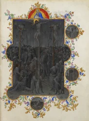 Les Très Riches Heures du Duc de Berry, Folio 153r - Kristova smrt