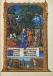 Les Très Riches Heures du Duc de Berry, Folio 57r – Útěk do Egypta
