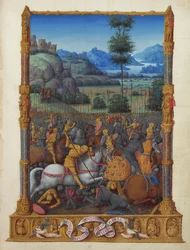 Les Très Riches Heures du Duc de Berry, Folio 95r – Davidovo vítězství