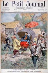 Li Hung-chang v doprovodu ruských a japonských jednotek, Čína, 1900