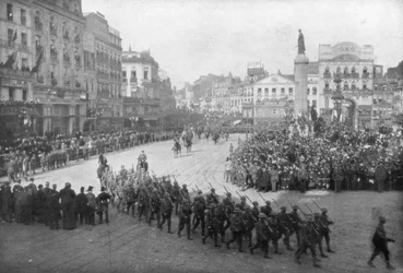 Lille bylo osvobozeno britskou 5. armádou, Francie, 17. října 1918