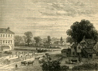 Lisson Green v osmnáctém století, c1876.