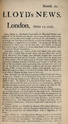 Lloyds News. Londýn, 15. října 1696 – Otupěl. 20, 1928