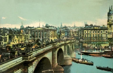 London Bridge, Londýn, c1910.
