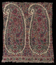Fragment dlouhého šálu, 1820-1825.