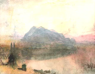 Lucerne and the Righi: Early Dawn, c1840, c1900.