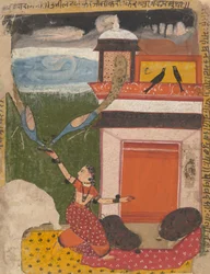 Madhumadhavai Ragini...ze série Dispersed Ragamala Girland of Musical Modes, c1640-50.