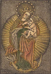 Madona s dítětem ve slávě, čtvrtá čtvrtina 15. století.