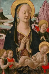 Madona a dítě s anděly, c. 14551470.