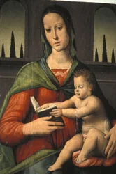 Madonna a dítě, XV století, Piersanti museum, Matelica, Marche, Itálie