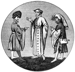 Mužské šaty, konec 14. století, 1910