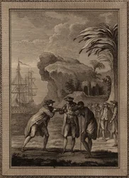 Muž prodává otrokyni, 1775.