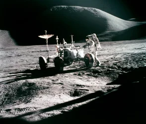 Manned Space Flight, USA, Apollo 15 Astronaut Apollo 15 James Irwin, s Lunar Rover