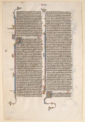 Rukopisný list z Bible, ca. 1280-1300.