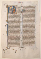 Rukopisný list s otevřením listu svatého Pavla Efezským, z Bible, ca. 13