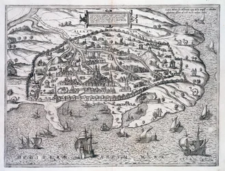Mapa Alexandrie, Egypt, c1625
