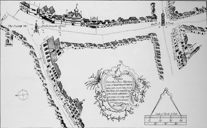 Mapa Bishopsgate, City of London, c1599 1904