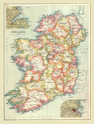 Mapa Irska, 1902.