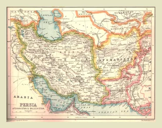 Mapa Persie, 1902.