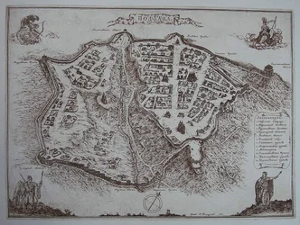 Mapa Poltavy na počátku 18. století