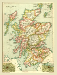 Mapa Skotska, 1902.