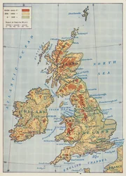 Mapa Britských ostrovů, 1910