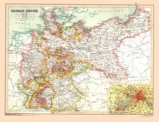 Mapa Německé říše, 1902.