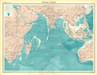 Mapa Indického oceánu